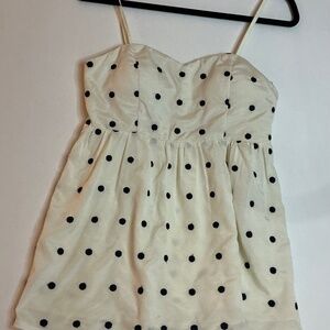 Anthropologie Connie Toi polka dot top ballet core size M